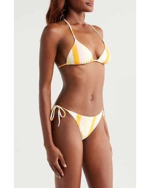 Solid & Striped Brown The Iris Side Tie Bikini Bottoms