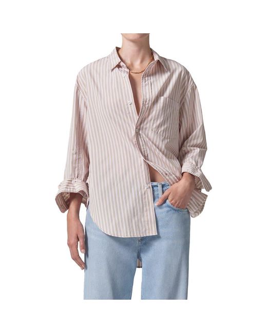 Citizens of Humanity Multicolor Kayla Oversize Button-Up Shirt