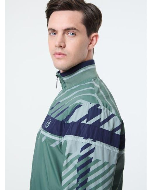 Sergio Tacchini Green Quadretto Track Jacket for men