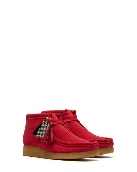 Clarks Red Clarks Originals Wallabee Chukka Boot