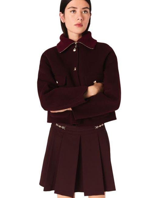 Maje Red Reversible Double-Faced Jacket