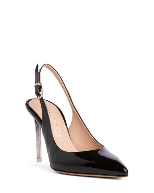 Beautiisoles Black Marjorie Slingback Pointed Toe Pump