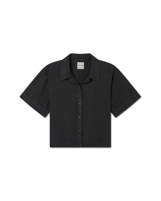 VIR VITA Black Anais Linen Shirt