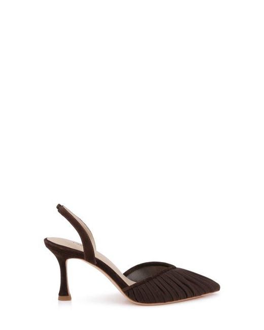 L'Agence Brown Bowery Pointed Toe Slingback Pump