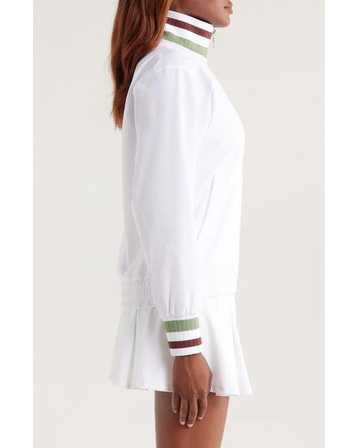 Head White X Veronica Beard Front Zip Track Jacket