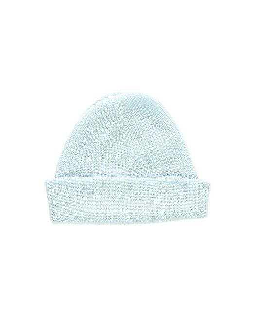 vowels Blue Solid Wool Blend Beanie for men