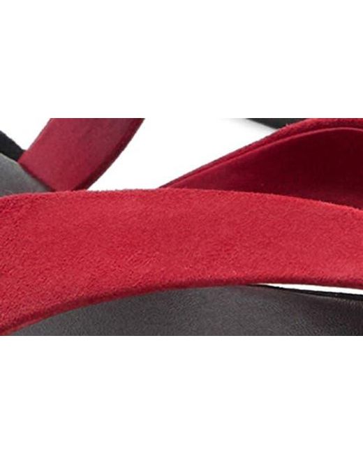 Mango Red Ankle Strap Sandal