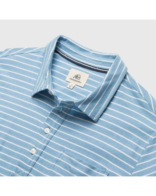 Surfside Supply Blue Michael Stripe Polo for men