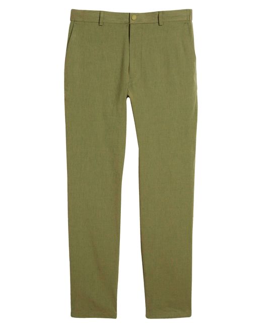 Nordstrom Green Slim Fit Stretch Linen Blend Chino Pants for men