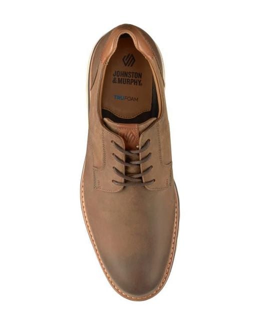 Johnston & Murphy Brown Braxton Plain Toe Derby for men