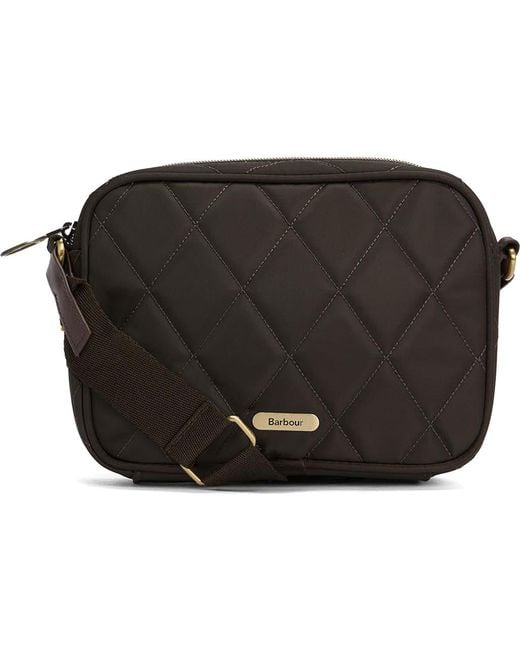 Barbour Black Quilted Nylon Crossbody Bag