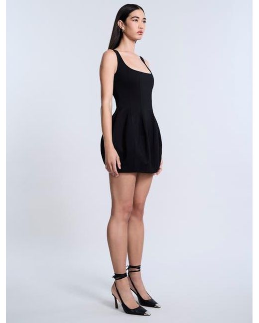 BCBGMAXAZRIA Black Solid Structure Mini Dress