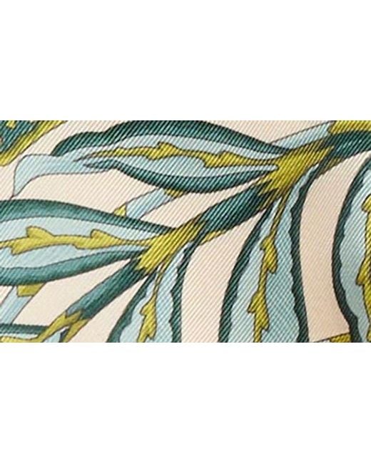 Ferragamo Green Madras 2 Silk Twill Skinny Scarf