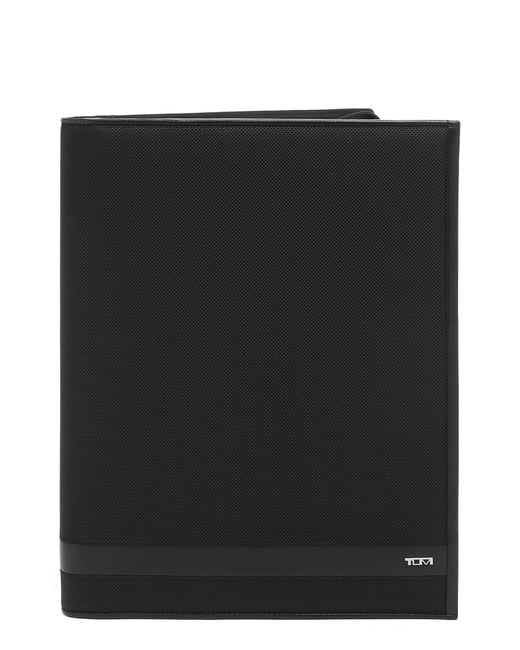 Tumi Black Zip Around Letter Pad for men