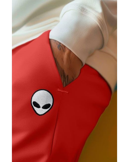 Alix Red Alien Midweight Fleece Jogger Pant for men