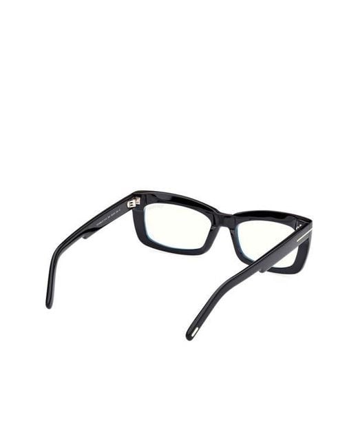 Tom Ford Brown 55Mm Rectangular Light Blocking Glasses