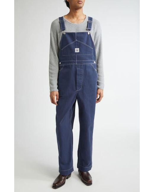 Bode Blue Knolly Brook Cotton Twill Overalls for men