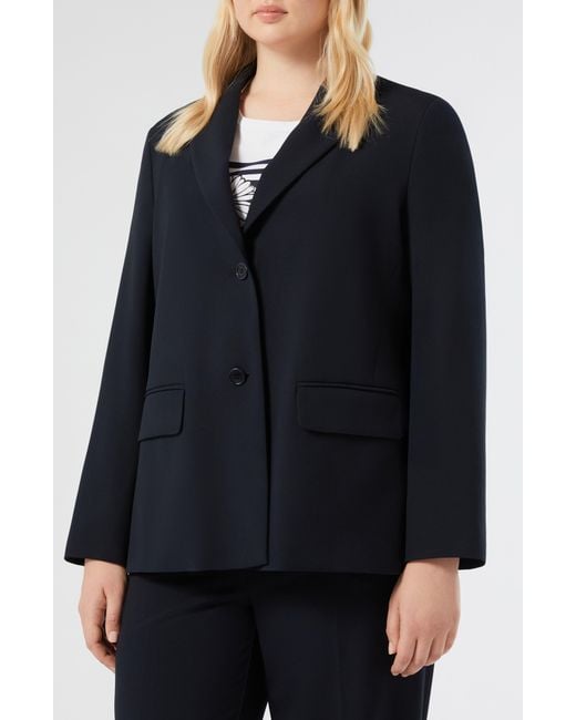 Marina Rinaldi Black Vento Side Slit Jacket