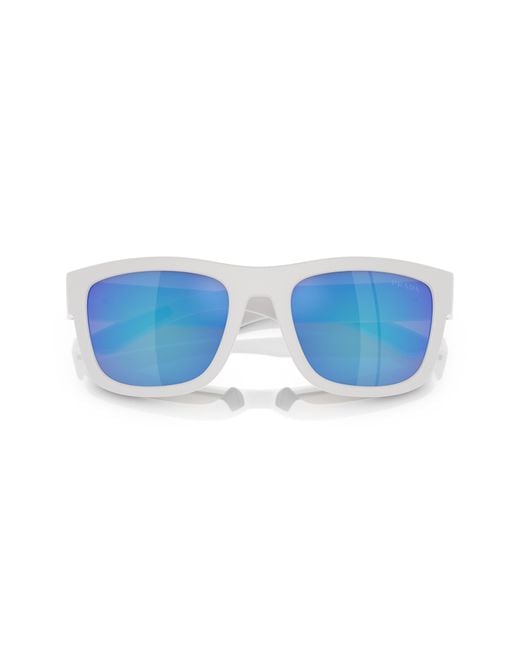 Prada Sport Blue 56mm Pillow Sunglasses for men