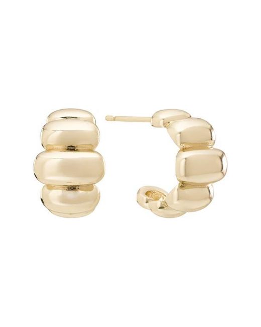 ATHRA LUXE Metallic Graduated Oval Hoop Earrings
