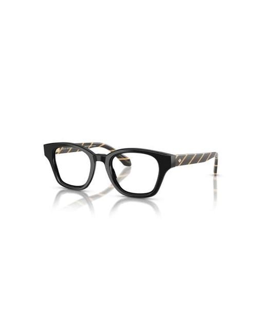 Giorgio Armani Black 47Mm Rectangle Optical Glasses for men