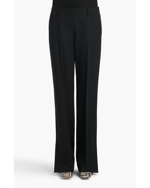 Khaite Black Grenare Split Hem Virgin Wool Pants