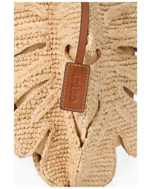 Staud Metallic Palm Raffia Handbag