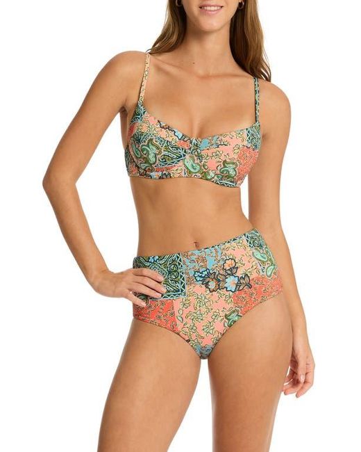Sea Level Green Java Underwire Balconette Bikini Top