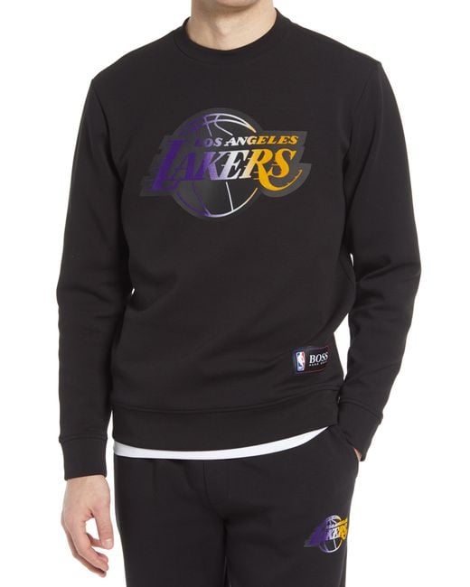 BOSS by Hugo Boss Cotton X Nba Los Angeles Lakers Sweatshirt in Black ...