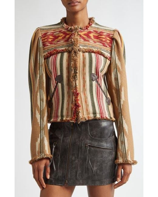 Isabel Marant Black Delphina Stripe Wool Blend Jacket