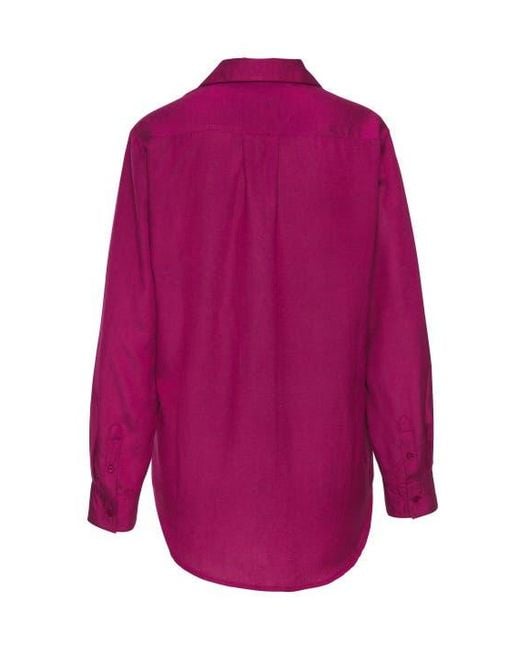 Lascana Purple Button Down Blouse