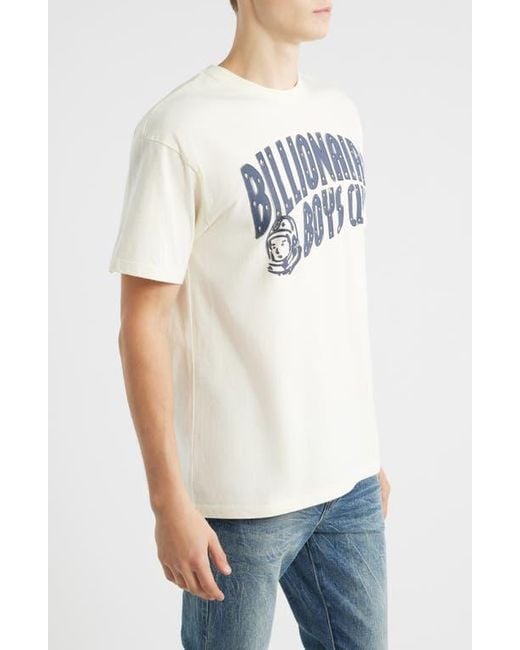 BBCICECREAM White Curve Logo Graphic Cotton T-Shirt for men