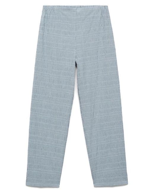 Mango Blue Stripe Stretch Cotton Pajama Pants
