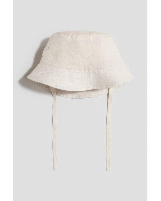 H&M Natural Linen Bucket Hat for men