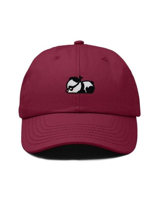 Alix Red Pandit Panda Dad Cap for men