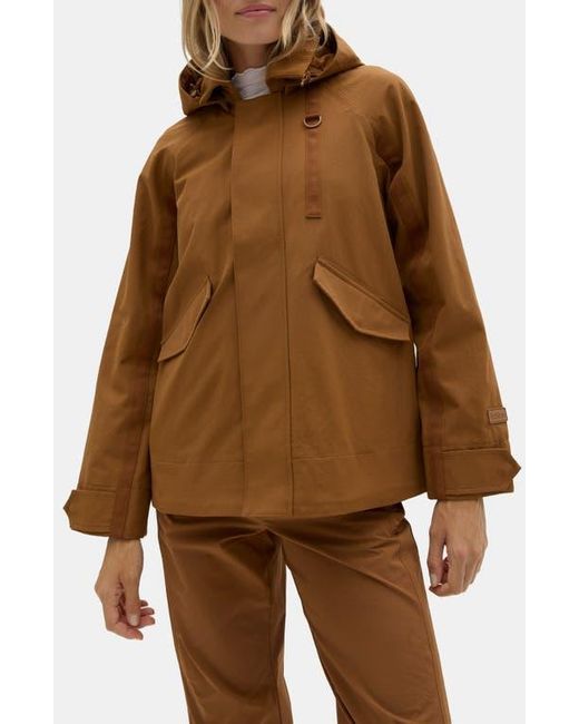 Halfdays Brown Hooded Rain Jacket