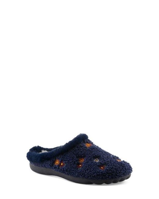 Flexus by Spring Step Blue Abouquet Mule Slipper