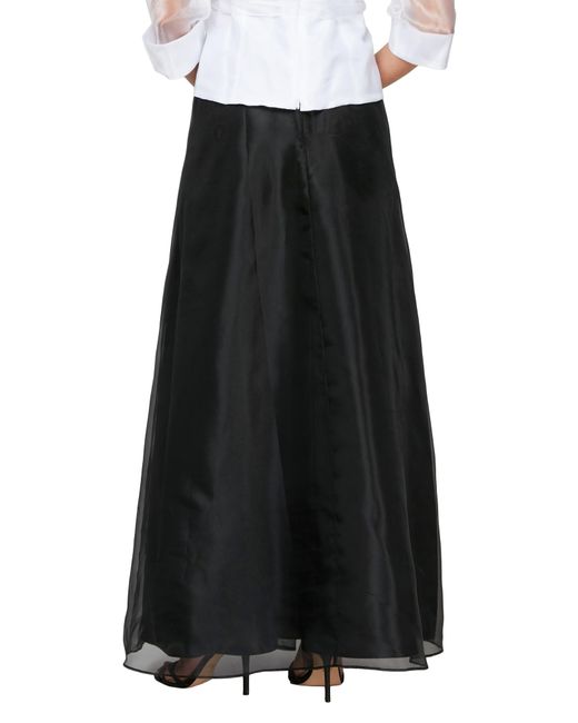 Alex Evenings Black Organza Skirt