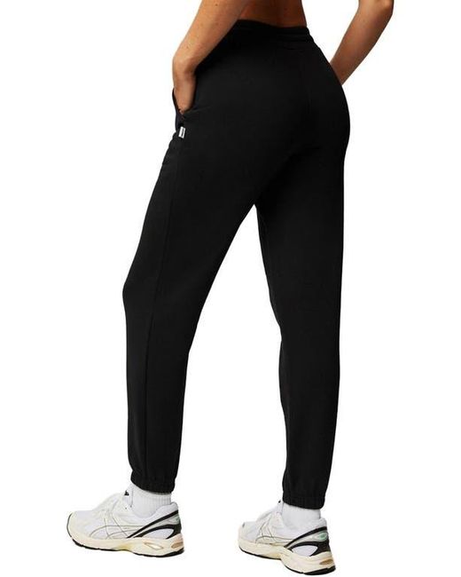 Fabletics Black Year Round Terry High-Waisted Sweatpant