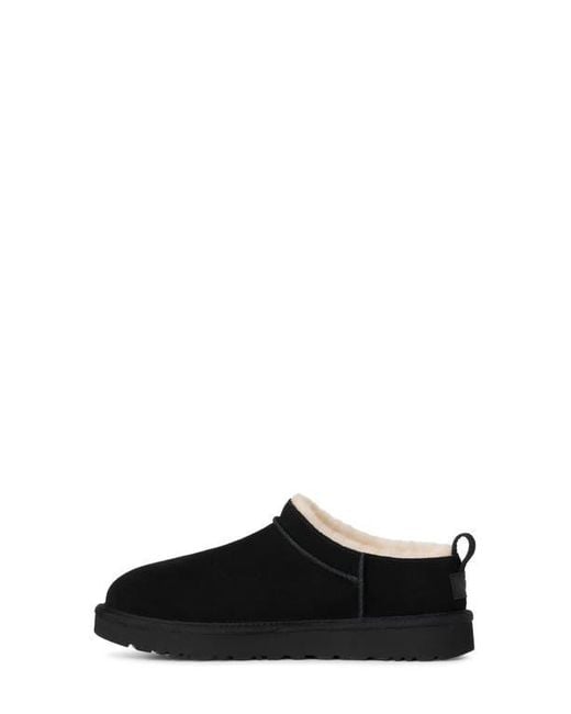 Ugg Black Classic Micro Genuine Shearling Lined Slip-On