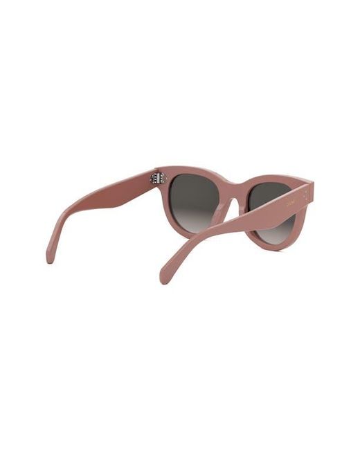 Céline Gray Bold 3 Dots 48Mm Square Sunglasses