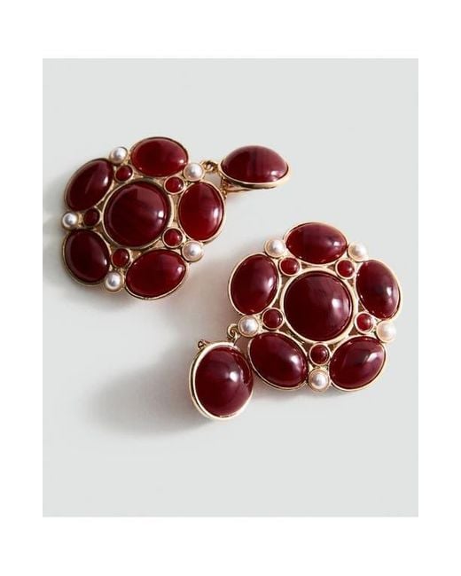 Mango Red Resin Drop Earrings