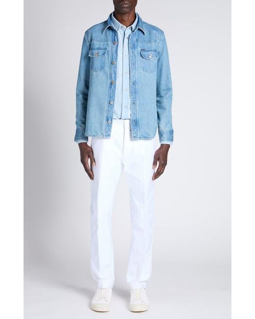 Tom Ford Blue Washed Denim Overshirt for men