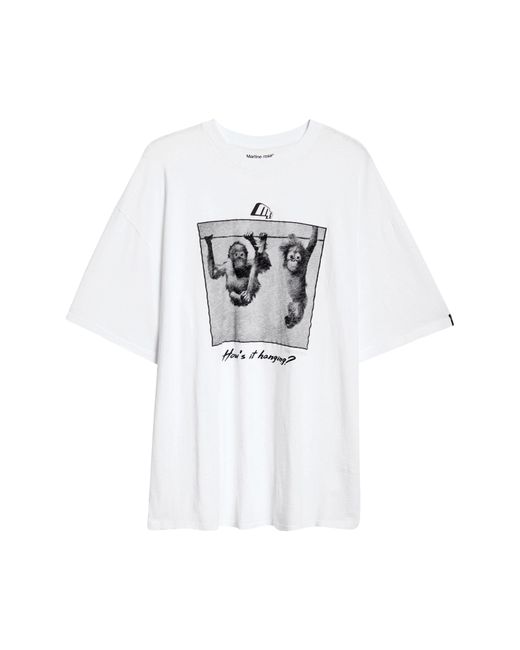 Martine Rose White Oversize Graphic T-shirt