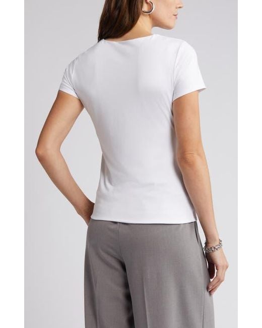 Halogen® White Essential Compression T-Shirt