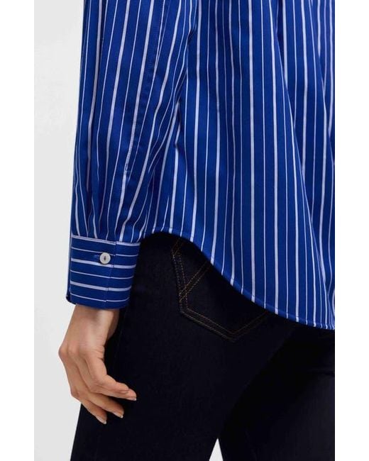 Foxcroft Blue Margie Stripe Button-Up Shirt