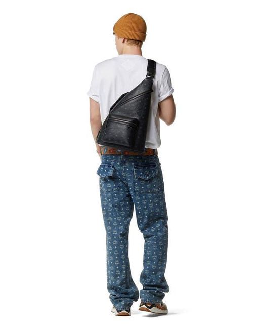 MCM Black Medium Aren Sling for men