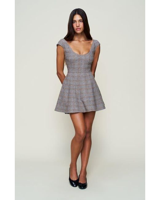 mini dress burgundy Timberly | Burgundy High-Neck Tailored Micro-Mini Dress