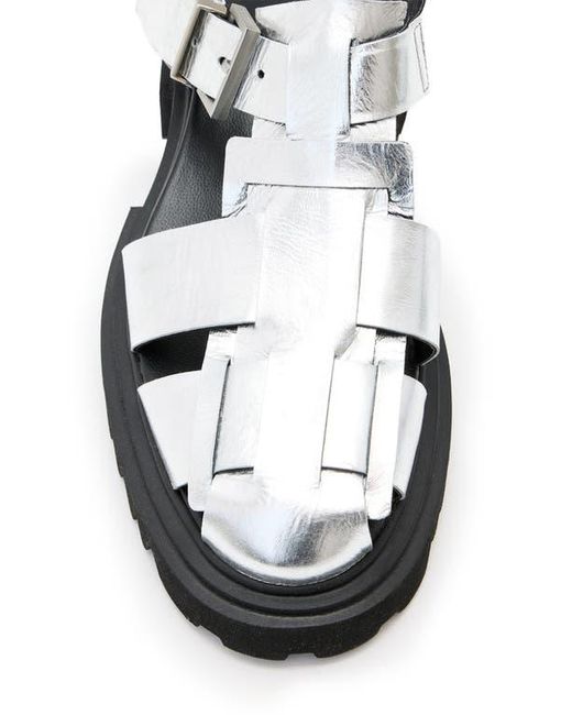 AllSaints Black Tess Lug Sole Fisherman Sandal