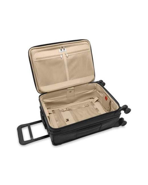 Briggs & Riley Black Baseline Essential 22-Inch Expandable Spinner Carry-On Bag for men